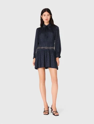 Studded flowing shirt dress