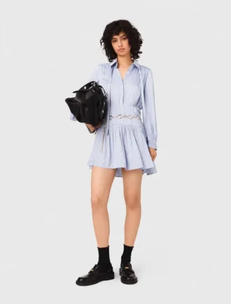 Studded flowing shirt dress