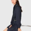 Studded flowing shirt dress