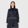 Studded flowing shirt dress