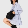 Studded flowing shirt dress