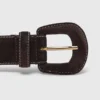 Suede belt