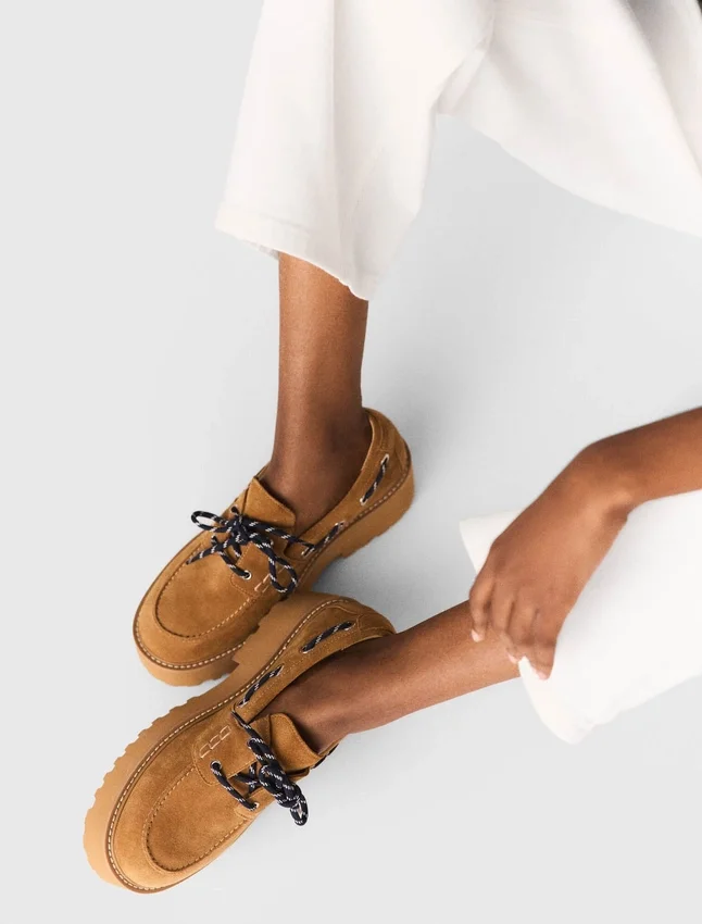 Suede platform boat shoes Suede platform boat shoes