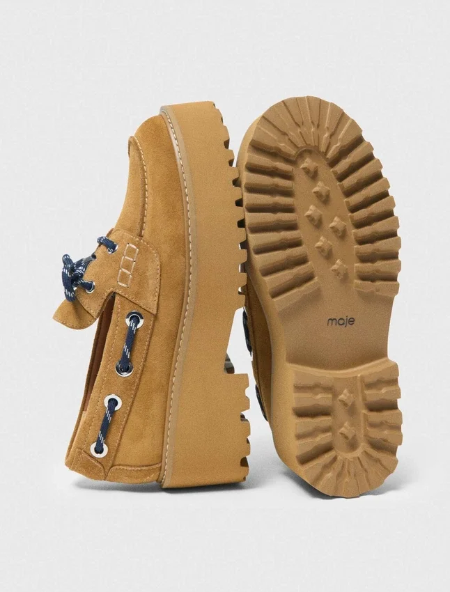 Suede platform boat shoes Suede platform boat shoes