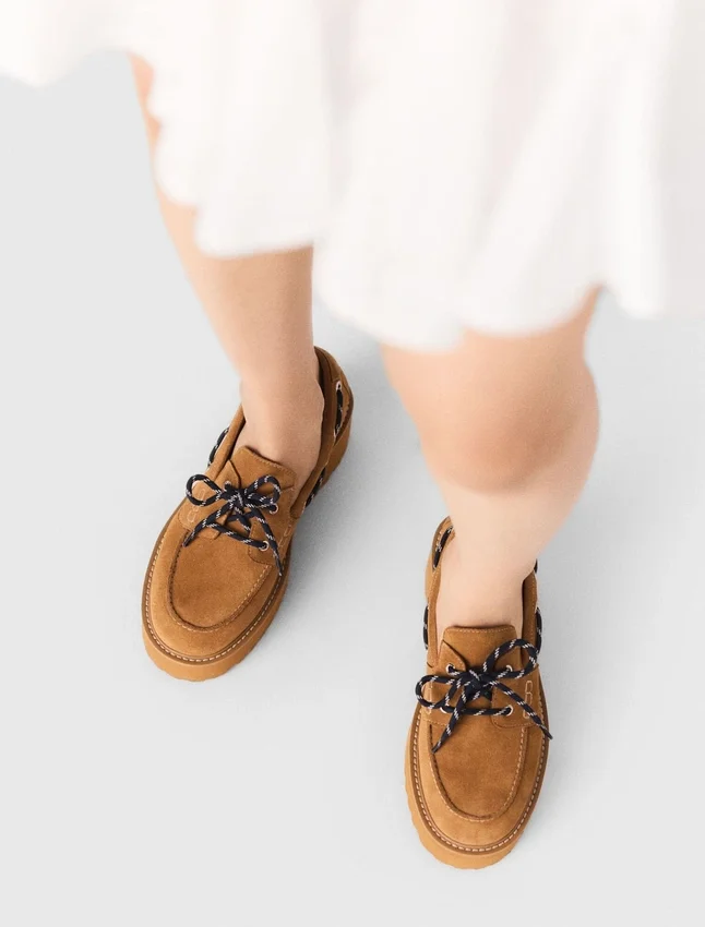 Suede platform boat shoes Suede platform boat shoes