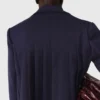 Suit jacket with pleated back