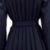 Suit jacket with pleated back