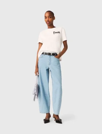 T-shirt with embroidered Paris logo