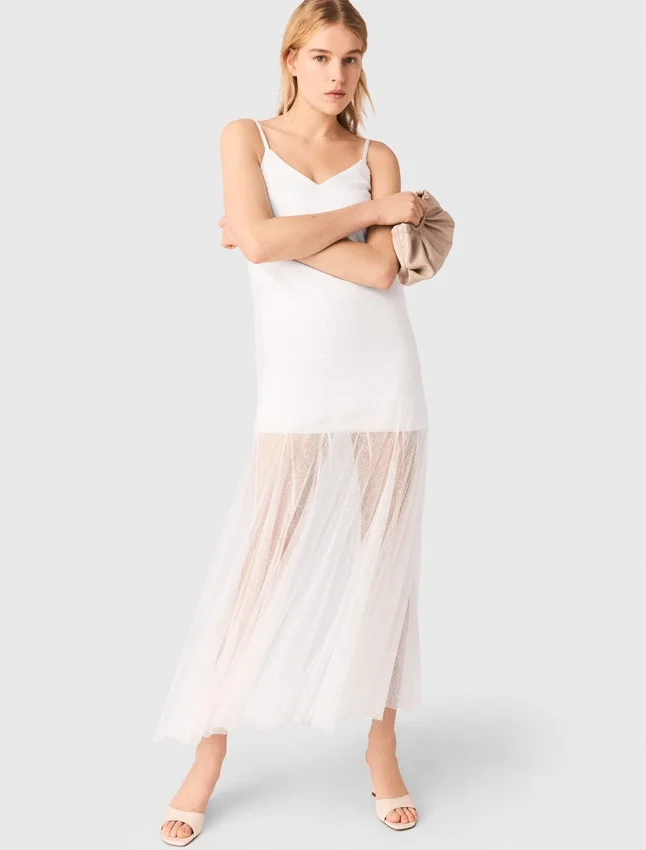 Taffeta and lace dress Taffeta and lace dress