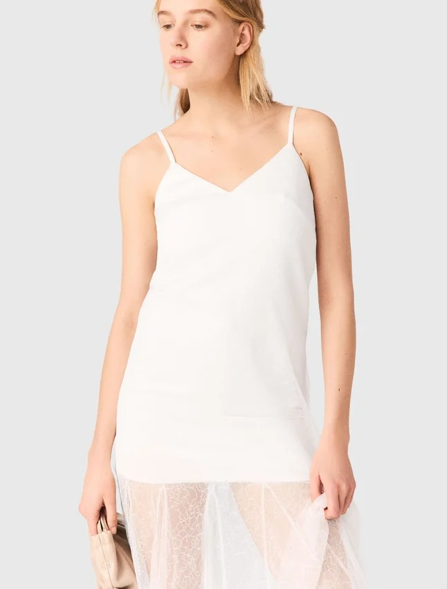 Taffeta and lace dress Taffeta and lace dress