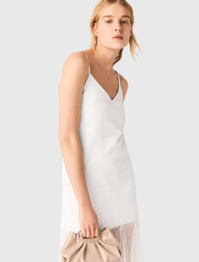 Taffeta and lace dress Taffeta and lace dress