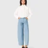 Textured balloon jeans