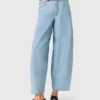 Textured balloon jeans