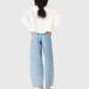 Textured balloon jeans