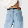 Textured balloon jeans