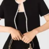 Topstitched cropped cardigan