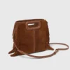 Topstitched suede M bag Topstitched suede M bag