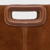 Topstitched suede M bag Topstitched suede M bag
