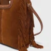 Topstitched suede M bag Topstitched suede M bag