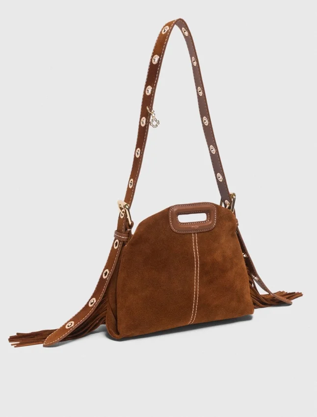 Topstitched suede Miss M Mini bag Topstitched suede Miss M Mini bag