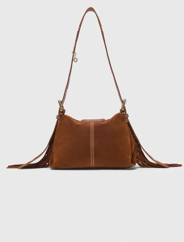 Topstitched suede Miss M Mini bag Topstitched suede Miss M Mini bag
