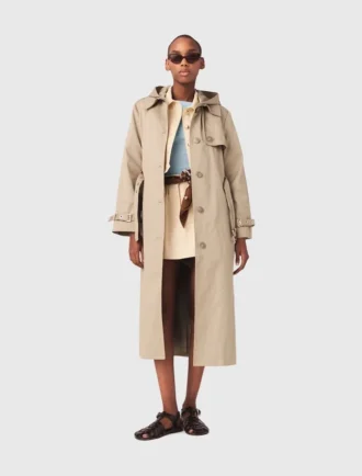 Trench with removable hood Trench with removable hood