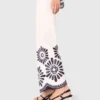 Trousers with crochet detail