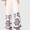 Trousers with crochet detail