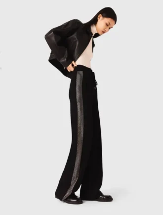 Trousers with rhinestone band Trousers with rhinestone band