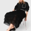 Tulle midi skirt