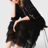Tulle midi skirt