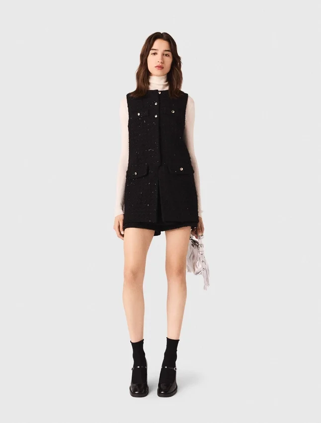 Tweed jumpsuit with rhinestones Tweed jumpsuit with rhinestones