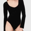 Velvet and corset detail bodysuit
