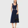 Velvet midi dress