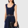Velvet midi dress