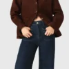 Wide jeans with patch pockets