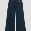 Wide jeans with patch pockets