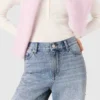 Wide-leg all-over rhinestone jeans