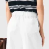 Wide-leg cotton trousers