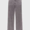 Wide-leg jeans with chain-link belt