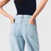 Wide-leg rhinestone jeans