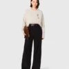 Wide-leg suit trousers