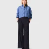 Wide-leg suit trousers