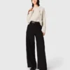 Wide-leg suit trousers