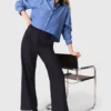 Wide-leg suit trousers
