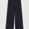 Wide-leg suit trousers