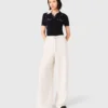 Wide-leg tweed trousers