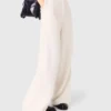 Wide-leg tweed trousers