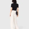 Wide-leg tweed trousers