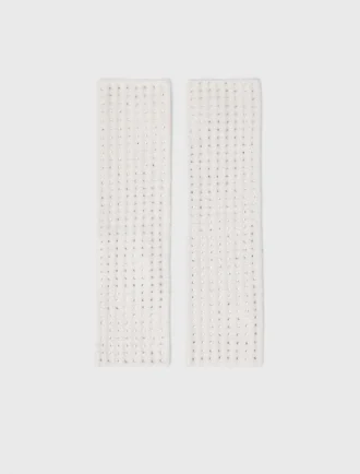 Wool and rhinestone mittens